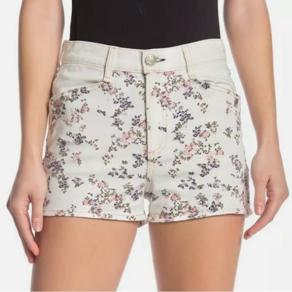Rag and Bone floral White Jean Shorts- Used once!